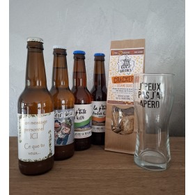 bière artisanale française, box apéro, box bière, idée cadeau, cadeau bière, crackers, drêches