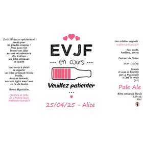 faire un enterrement de vie de jeune fille, biere personnalisee pour EVF