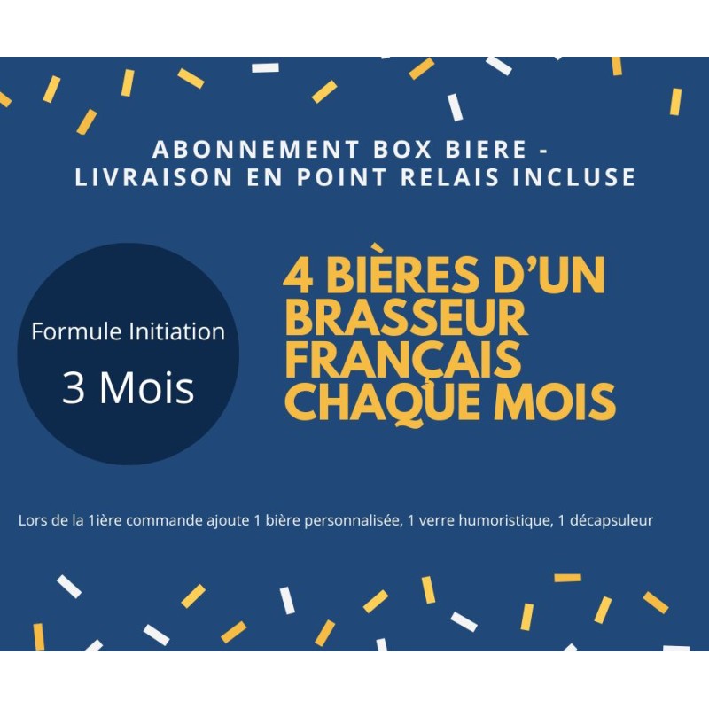 abonnement box bieres artisanales françaises, box biere, 4 bieres pendant 3 mois