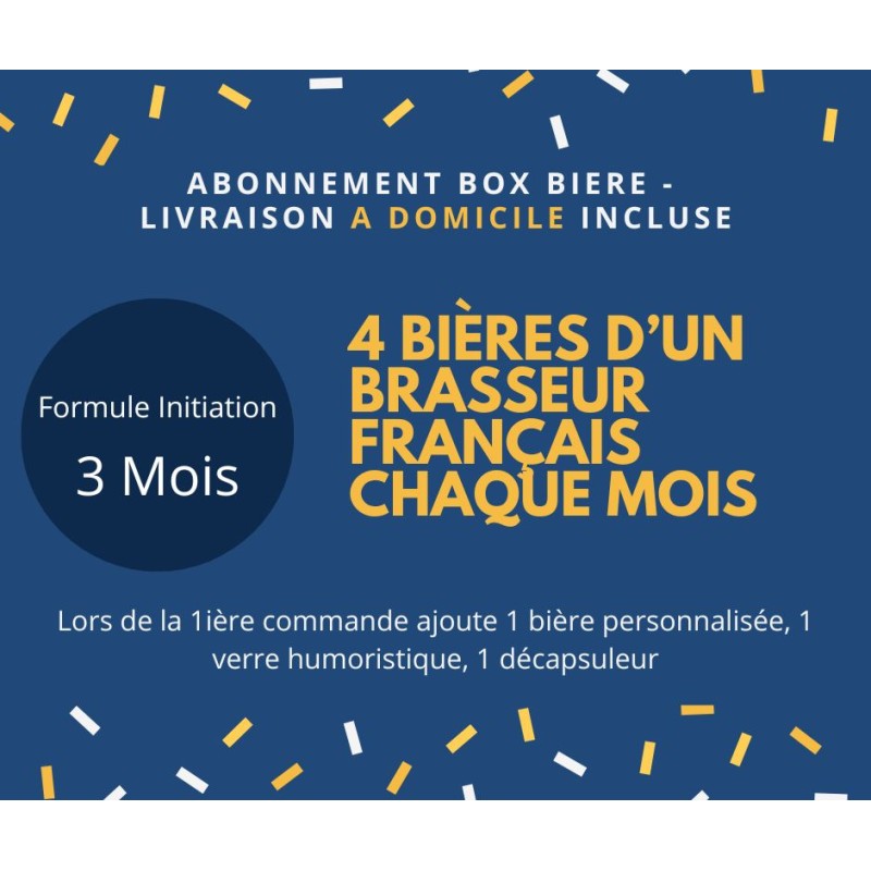 abonnement box bieres artisanales françaises, box biere, 4 bieres pendant 3 mois