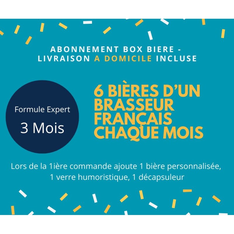 abonnement box biere artisanale, box 6 bieres, livraison a domicile