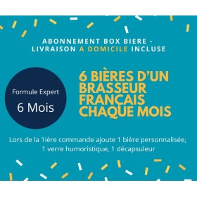 abonnement box biere artisanale, box 6 bieres, livraison a domicile